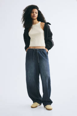 H&M - Women Blue Barrel Jeans