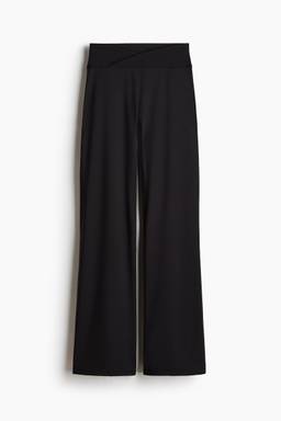 H&M - Women Black Flared Sports Trousers with Sculpt move