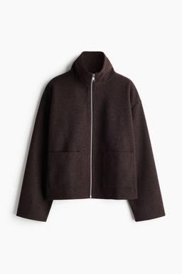 H&M - Women Brown Zip-Through Sweatshirt
