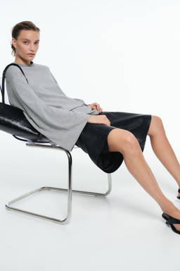 H&M - Women Grey Long-Sleeved Cotton Top