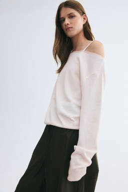 H&M - Women Pink Off-The-Shoulder Jumper