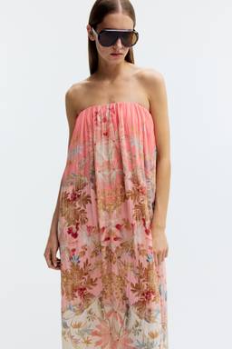 H&M - Women Pink A-Line Bandeau Dress