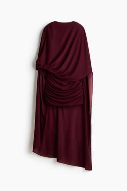 H&M - Women Red Draped Cape Dress