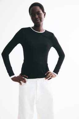 H&M - Women Black Layered-Look Top