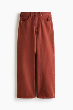 H&M - Women Orange Straight High Waist Jeans