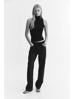 H&M - Women Black Turtleneck vest top