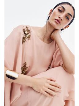 H&M - Women Peach Embellished Cape Top