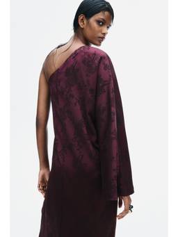 H&M - Women Purple One-Shoulder Satin Dress