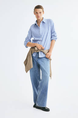 H&M - Women Blue Oxford Shirt