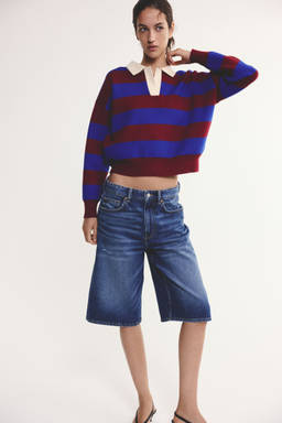 H&M - Women Multi-Color Oversized Polo T-Shirt