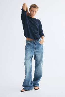 H&M - Women Navy Blue Oversized T-Shirt