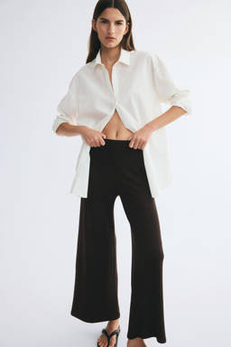 H&M - Women Brown Loose-Fit Pull-On Trousers
