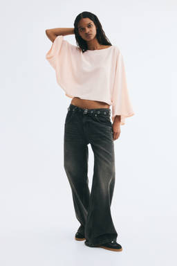 H&M - Women Pink Knitted cape top