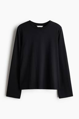 H&M - Women Black Cotton Top