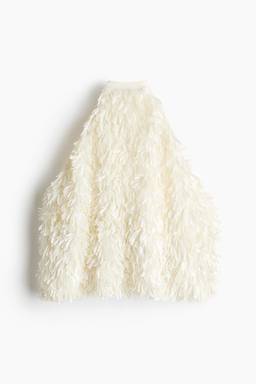 H&M - Women White Sequined Open-Back Top