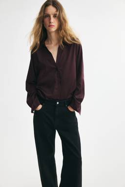 H&M - Women Purple Collar Shirt