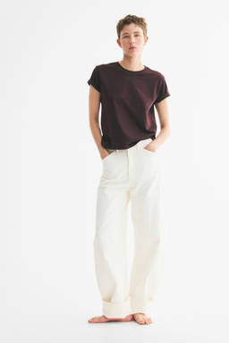 H&M - Women Red Cotton T-Shirt
