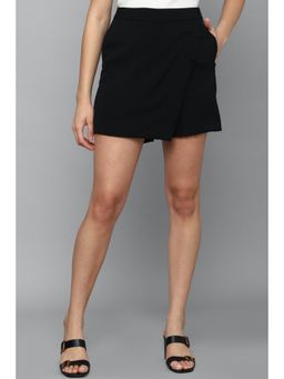 Allen Solly - Women Black Solid Regular Fit Shorts