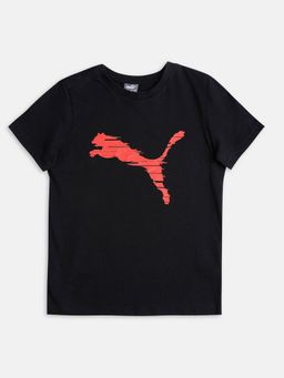 Puma - Cat Logo Boys Black T-shirt