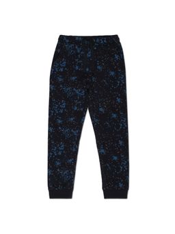 Alan Jones - Cotton Knit Splattering Paint Joggers - Navy