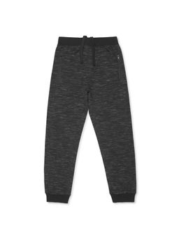 Alan Jones - Cotton Knit Solid Joggers - Dark Grey