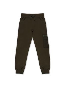 Alan Jones - Cotton Knit Solid Patch Pocket Joggers - Olive