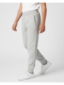 Alan Jones - Cotton Knit Solid Fleece Winter Joggers - Grey