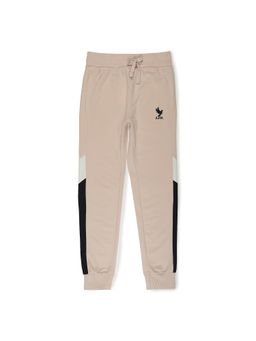 Alan Jones - Cotton Knit Colorblocked Joggers - Beige