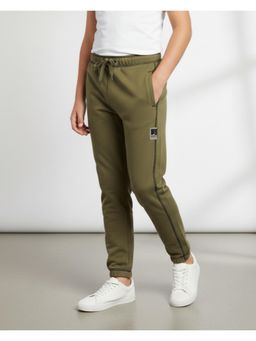 Alan Jones - Cotton Knit Solid Joggers - Khaki