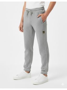 Alan Jones - Cotton Knit Solid Joggers - Light Grey