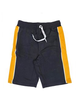 Alan Jones - Terry Knit Knee Length Solid Shorts - Black
