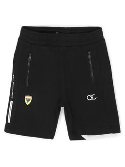 Alan Jones - Terry Knit Knee Length Solid Shorts - Black