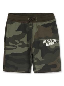 Alan Jones - Terry Knit Knee Length Camouflage Shorts - Khaki