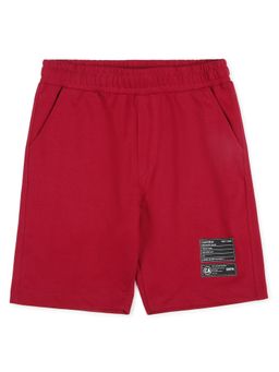 Alan Jones - Terry Knit Knee Length Shorts - Red