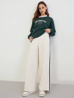 Styli - Women Dark Green Typography Round Neck Co Ord Set