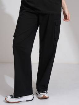 TOKYO TALKIES - Women High Rise Straight Fit Cargo Pant