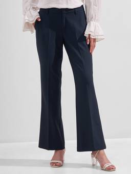 TOKYO TALKIES - Women Navy Blue Bootcut Trouser