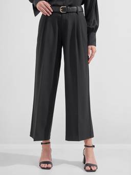 TOKYO TALKIES - Women Black Relaxed Tailored Trouser