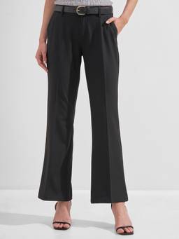 TOKYO TALKIES - Women Black Bootcut Trouser
