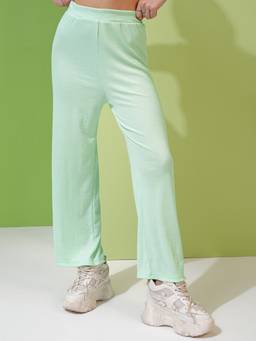TOKYO TALKIES - Green Women Flared Trouser