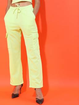 TOKYO TALKIES - Women Yellow Stylish Solid Trouser