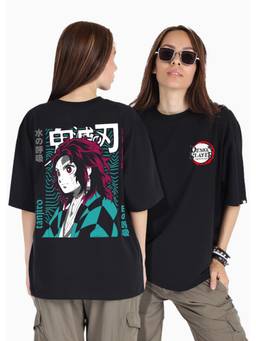 PRONK - Black Women's Oversized Cotton T-Shirt