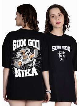 PRONK - Black Women's Oversized Cotton T-Shirt