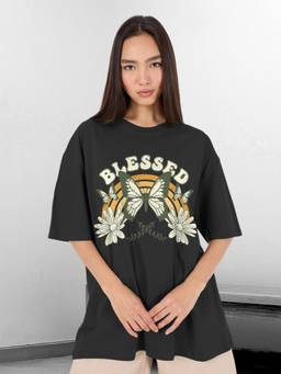 PRONK - Black Women's Oversized Cotton T-Shirt