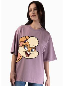 PRONK - Lavender Women's Oversized Cotton T-Shirt