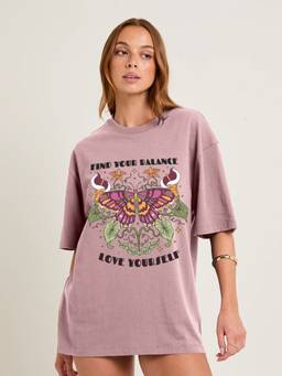 PRONK - Lavender Women's Oversized Cotton T-Shirt