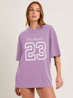 PRONK - Lavender Women's Oversized Cotton T-Shirt