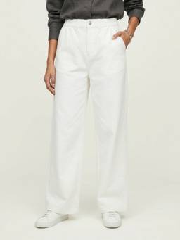 Spykar - Women White Straight Fit High Rise Trouser
