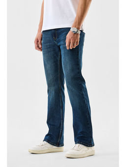Snitch - Blue Washed Bootcut Casual Jeans