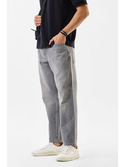 Snitch - Light Grey Washed Loose Casual Jeans